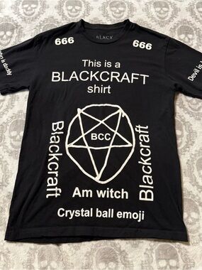 Black Blackcraft Cult Witchy T-shirt Size Medium